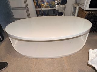 Mesa de centro diseño moderno lacado brillo blanco