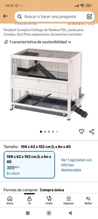 Jaula para conejo o roedor