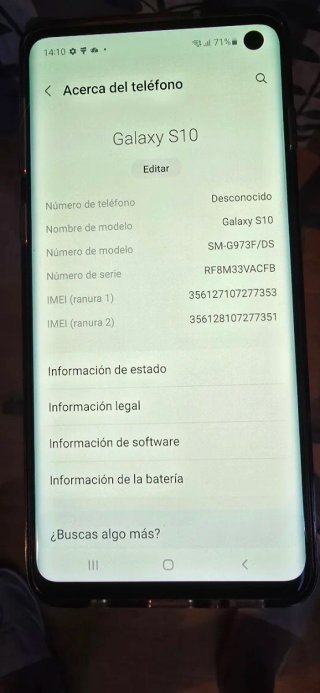 Samsung Galaxy S10 128GB Azul