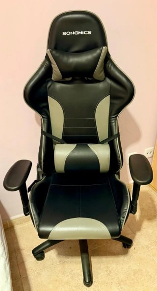 Silla Gaming Ergonómica SONGMICS Negra/Gris