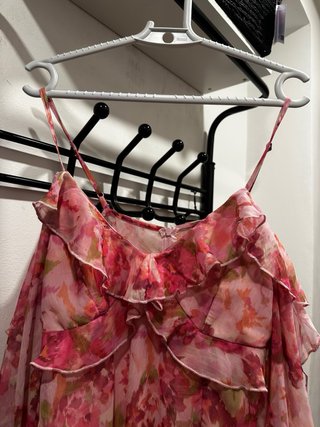 Vestido largo floral Stradivarius