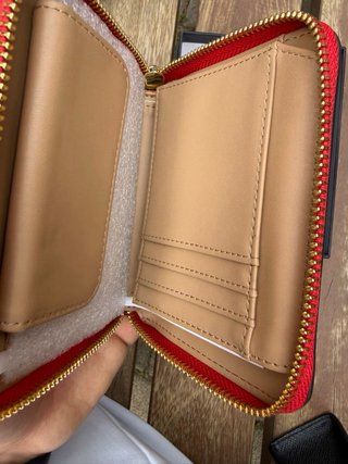 Portafoglio Love Moschino nero e rosso