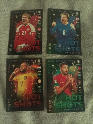 4 Cromos Hot Shots Euro 2024