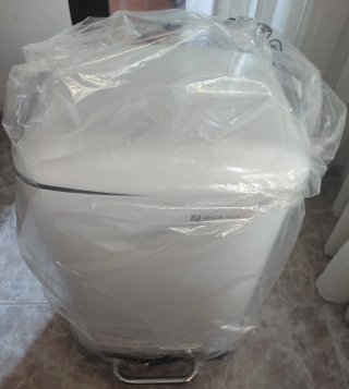 Cubo basura Songmics LTB01W con tara de transporte