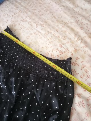 Pantalón corto mujer lunares negro XL de pijama