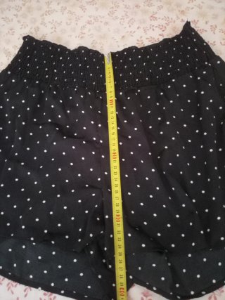 Pantalón corto mujer lunares negro XL de pijama