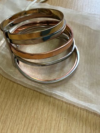 Bimba y Lola Brazalete Dorado y Plateado