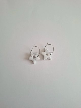 Pendientes Aro Charm estrella