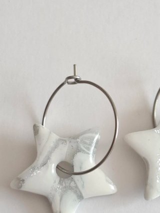 Pendientes Aro Charm estrella