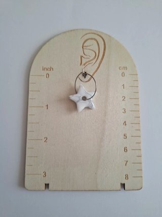 Pendientes Aro Charm estrella