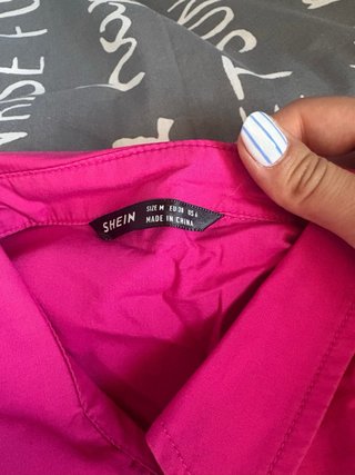 Camisa larga fucsia