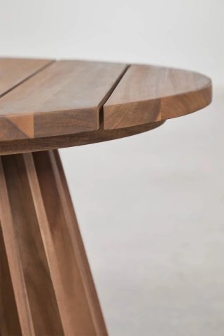 Mesa centro redonda madera acacia 80cm