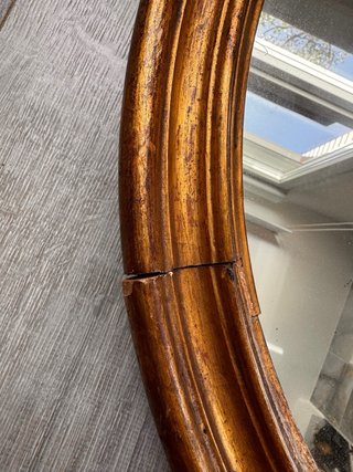Antiguo espejo francés madera dorado