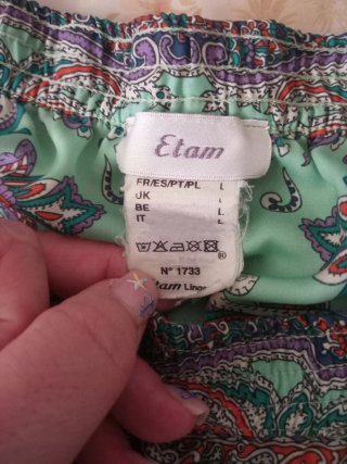 Pantalón corto pijama Etam estampado tipo lencero