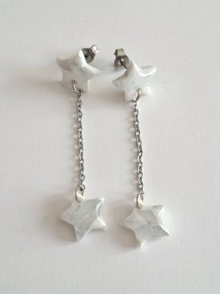 Pendientes estrellas colgantes