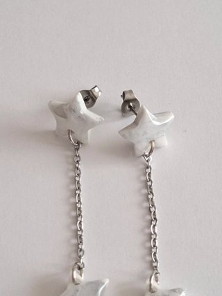Pendientes estrellas colgantes