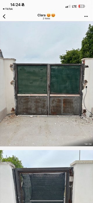 Puerta exterior de hierro