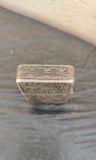 Zippo Plata 1953 Grabado Floral