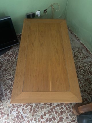 Mesa centro madera con cajón
