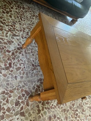 Mesa centro madera con cajón