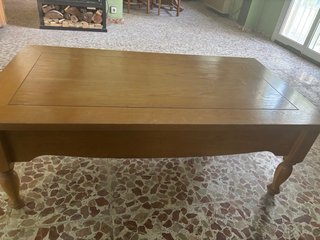 Mesa centro madera con cajón