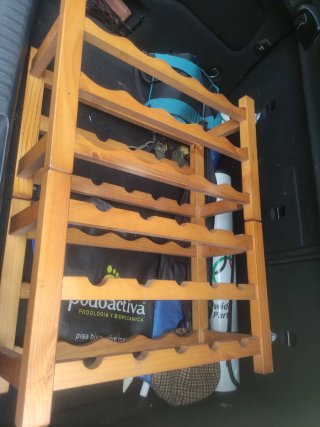 Botellero de madera,recogida en sevilla