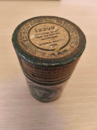 Cilindro Fonógrafo Edison Amber Record