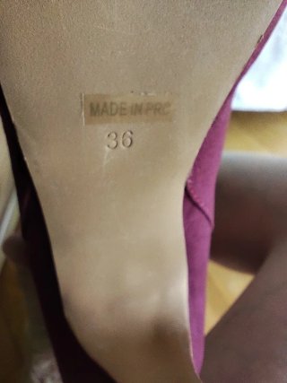 Botines de ante granate tacón alto