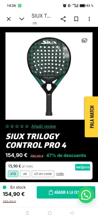 SIUX TRILOGY PRO 4 Pala Pádel