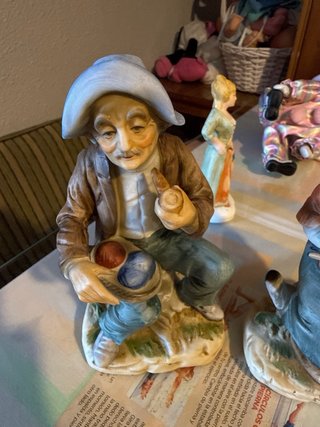 Pareja abuelos pastores porcelana