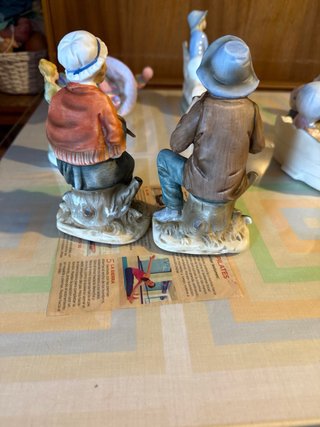 Pareja abuelos pastores porcelana