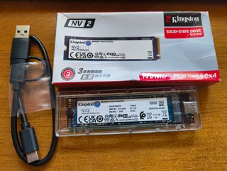 Disco Duro Kingston NV2 500GB M.2 NVMe + Carcasa