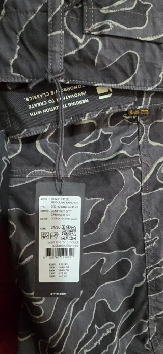 Pantalón G-Star RAW Rovic Talla M Camuflaje