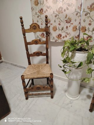 Sillas Mallorquinas Antiguas Madera caoba prec und