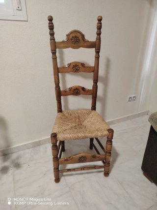Sillas Mallorquinas Antiguas Madera caoba prec und