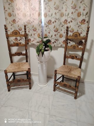 Sillas Mallorquinas Antiguas Madera caoba prec und