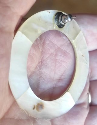 Orecchini cerchio madreperla e abalone