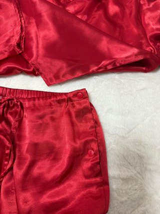 Pijama Women's Secret Rojo Satén