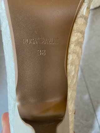 Zapatos de boda Rosa Azul blancos