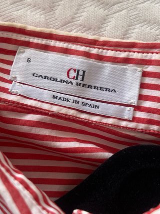 Camisa Rayas Rojas y Blancas Media Mangas.