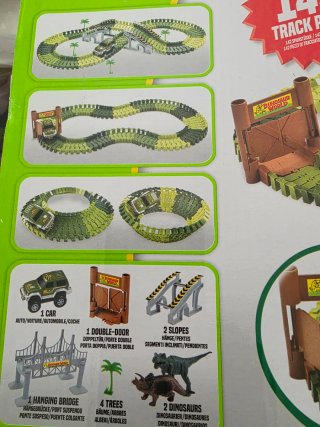 Circuito de Coches Flexible Dino World Track Set