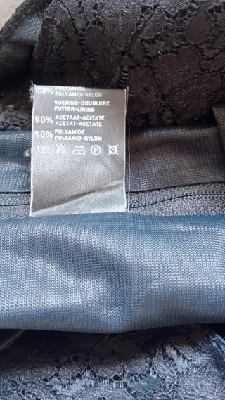 Vestido C&A encaje vintage negro
