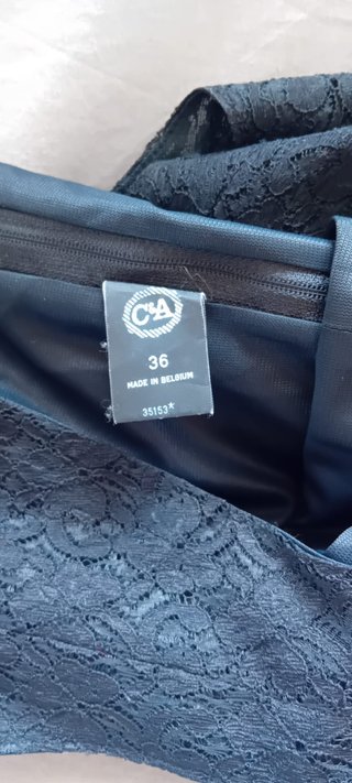 Vestido C&A encaje vintage negro