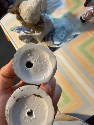 Par figuras cabeza mujer porcelana