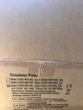Bomba circuladora VEVOR LPS25-8BP/180