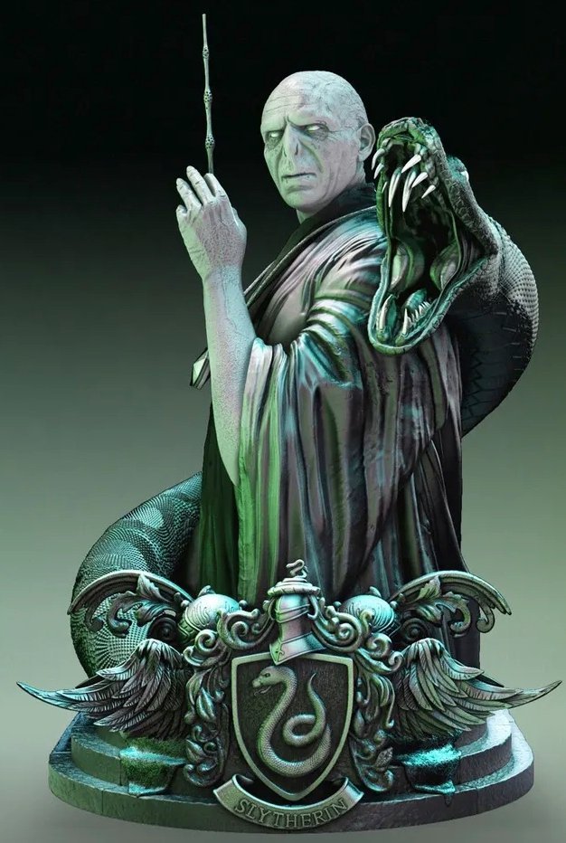 Busto Voldemort Harry Potter 20cm Sin pintar