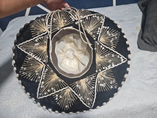 Sombrero Mariachi Niño Negro Dorado