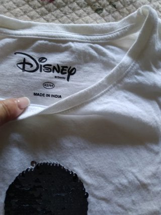Camiseta Disney Mickey Lentejuelas Plata