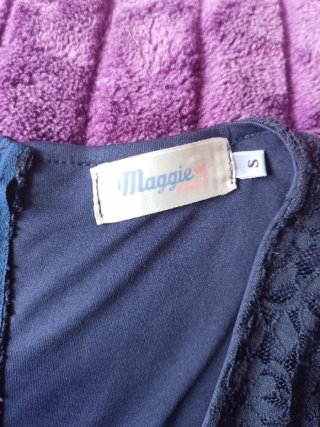 Vestido Encaje Azul Marino Maggie Sweet Talla S