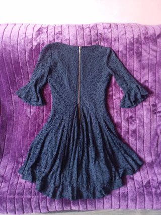Vestido Encaje Azul Marino Maggie Sweet Talla S